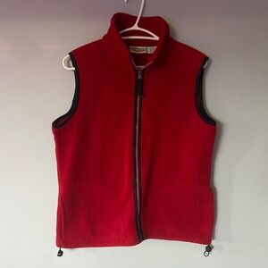 Vintage red fleece vest